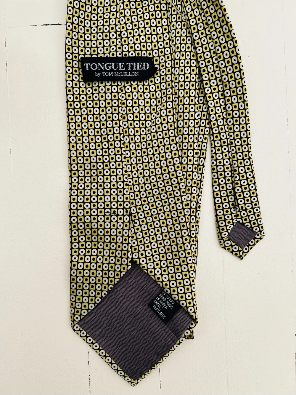 Tongue Tied by Tom McLellon Geometric Silk Tie